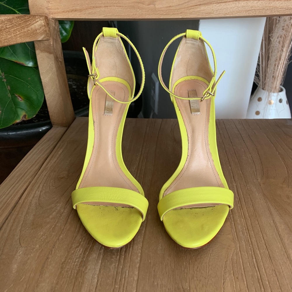 Schutz Cadey Neon Yellow Heels - Picture 2 of 5